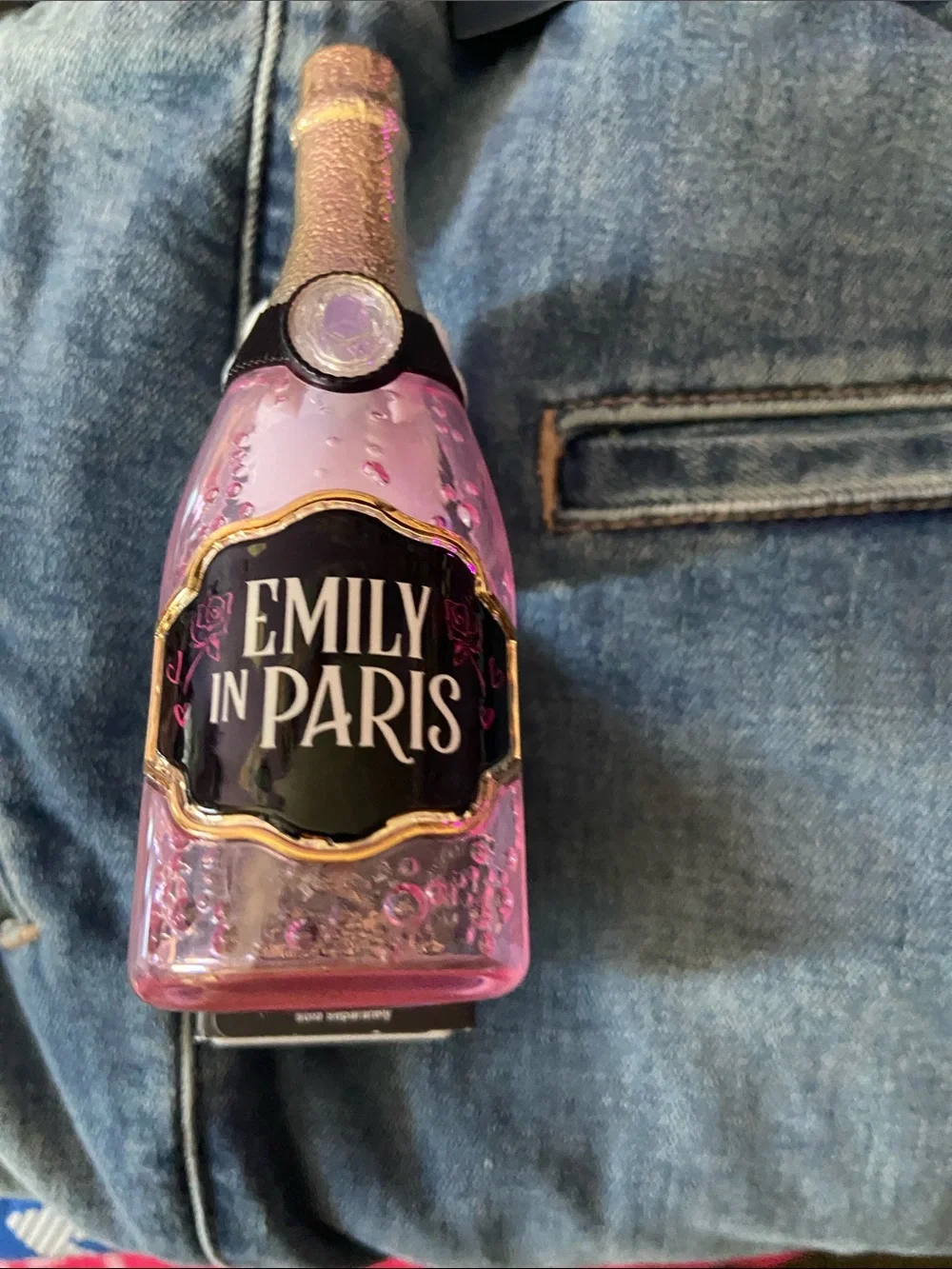 Pink Champagne Bottle  light up wallflower